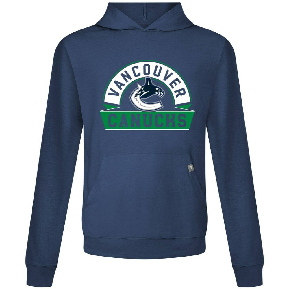 Vancouver Canucks Levelwear Relay Banner Arch Pullover Hoodie - Navy - NHL