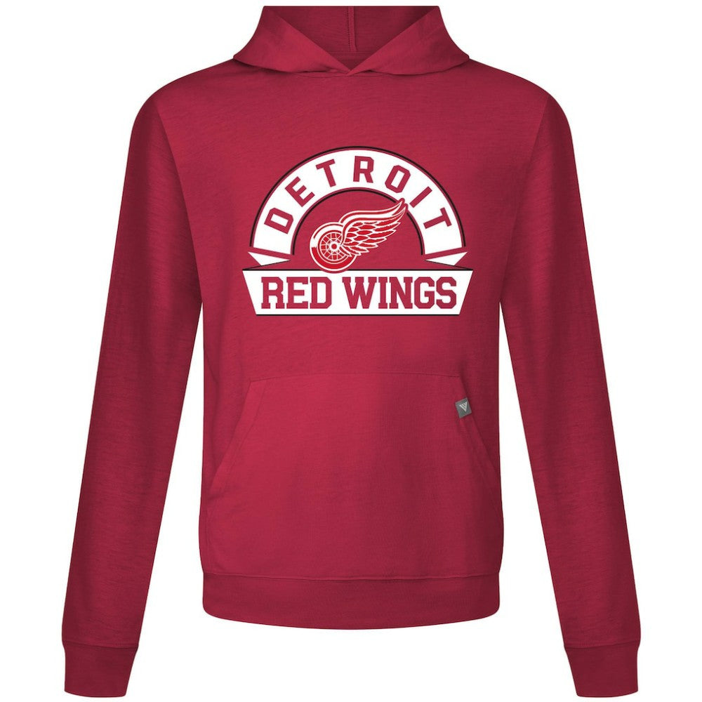Detroit Red Wings Levelwear Relay Banner Arch Pullover Hoodie - Red - NHL