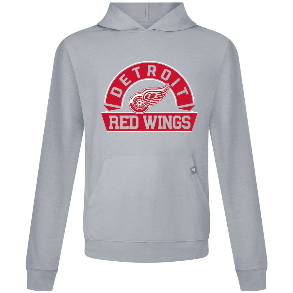 Detroit Red Wings Levelwear Relay Banner Arch Pullover Hoodie - Gray - NHL