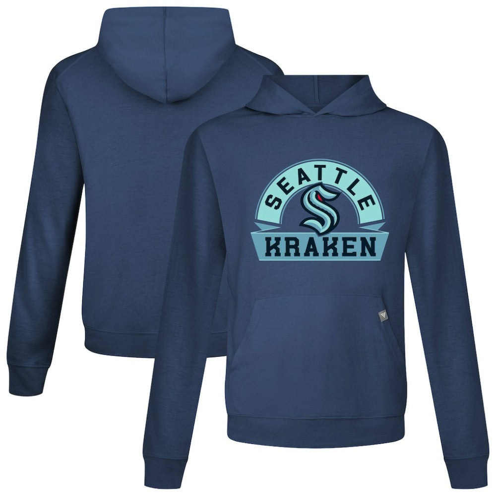 Seattle Kraken Levelwear Relay Banner Arch Pullover Hoodie - Navy - NHL