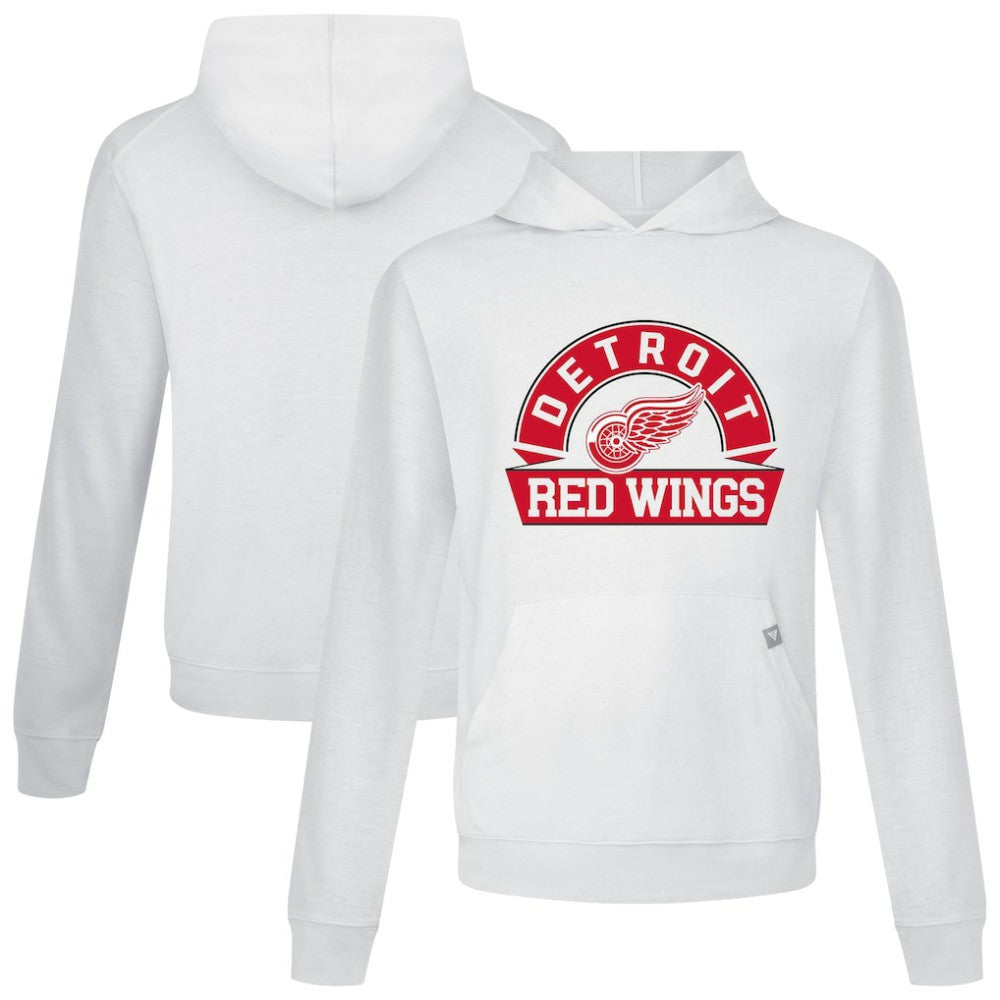 Detroit Red Wings Levelwear Relay Banner Arch Pullover Hoodie - White - NHL