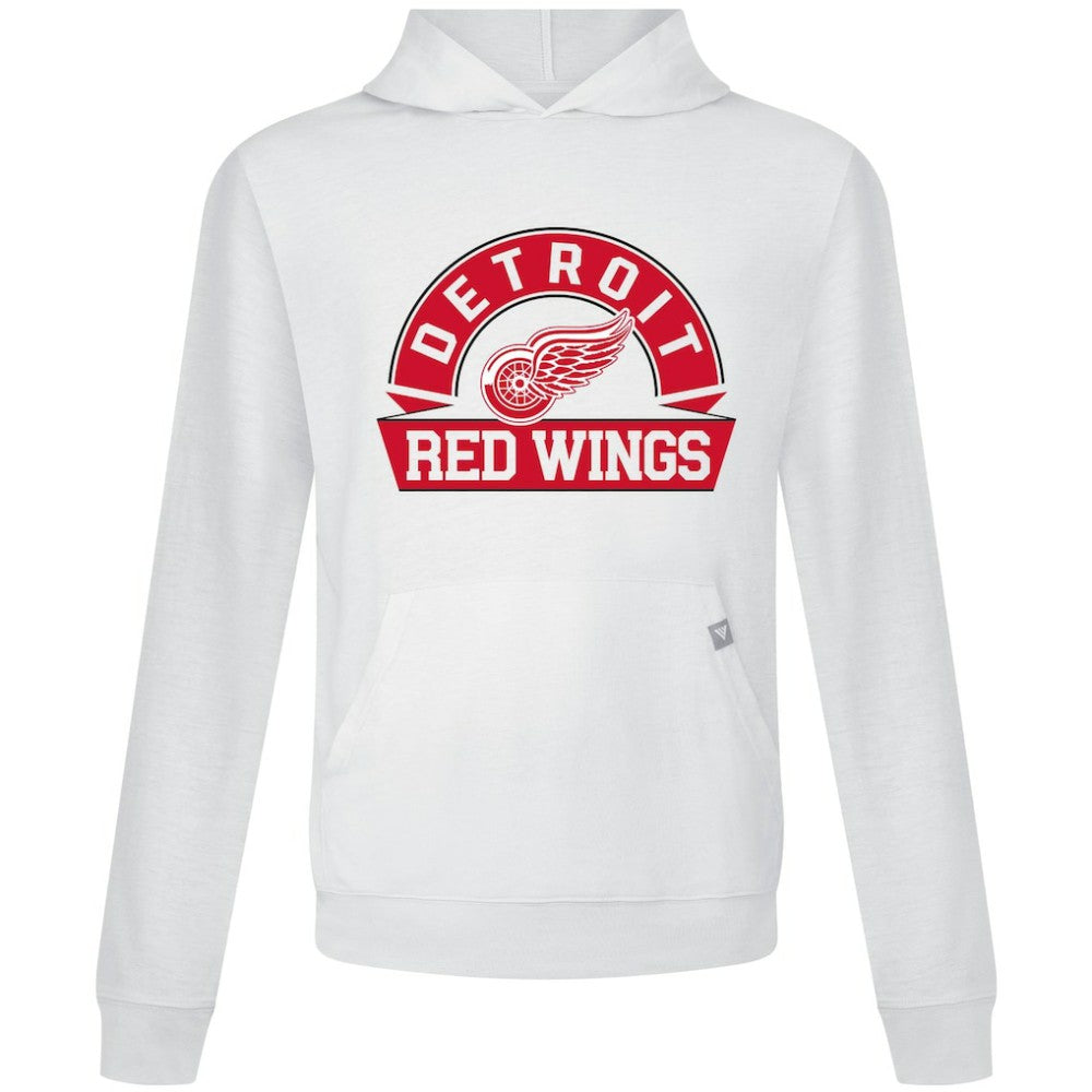 Detroit Red Wings Levelwear Relay Banner Arch Pullover Hoodie - White - NHL