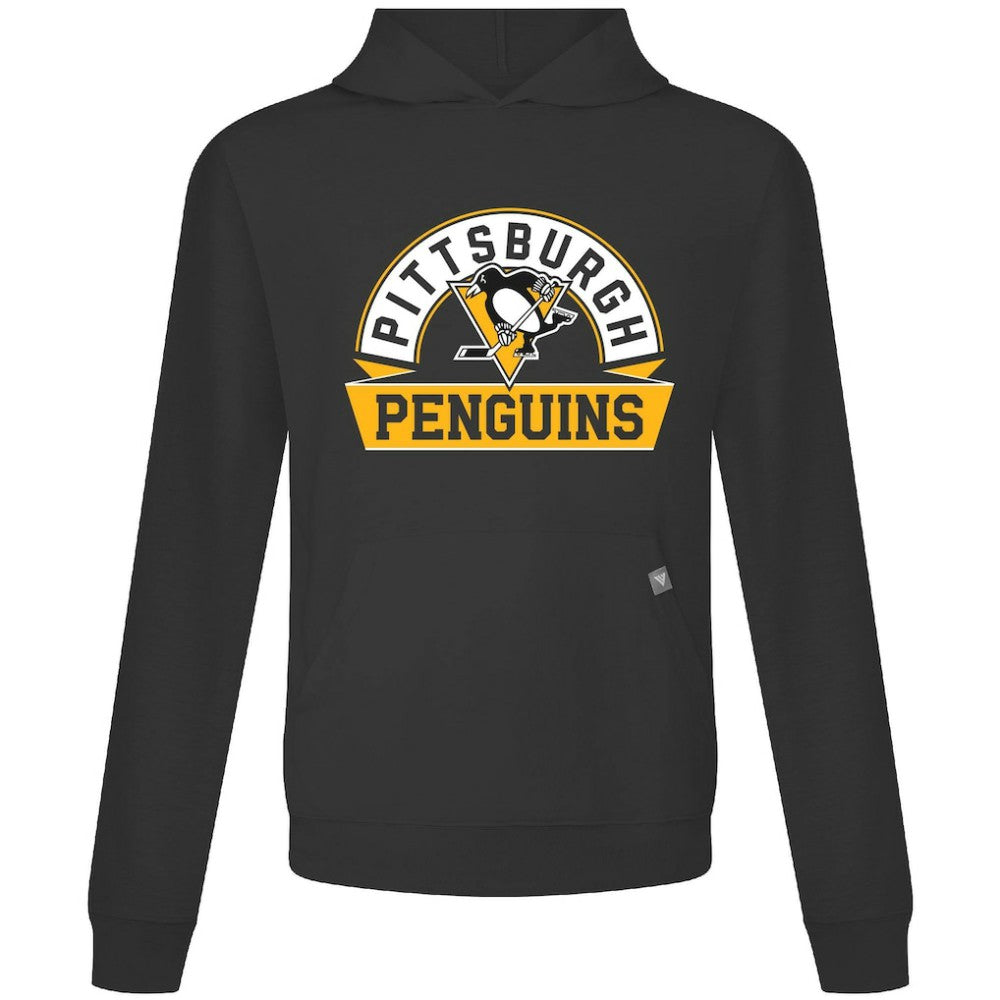Pittsburgh Penguins Levelwear Relay Banner Arch Pullover Hoodie - Black - NHL