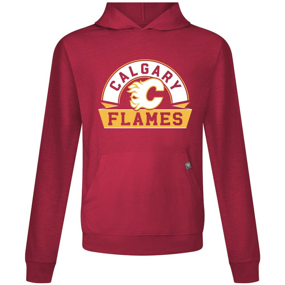 Calgary Flames Levelwear Relay Banner Arch Pullover Hoodie - Red - NHL