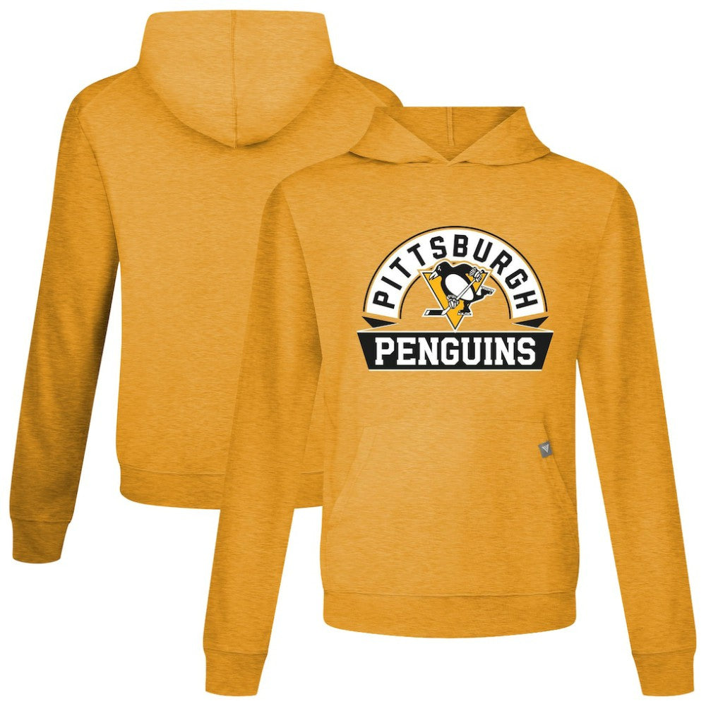 Pittsburgh Penguins Levelwear Relay Banner Arch Pullover Hoodie - Gold - NHL