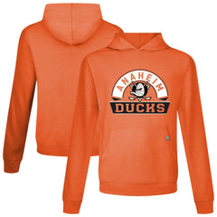 Anaheim Ducks Levelwear Relay Banner Arch Pullover Hoodie - Orange - NHL