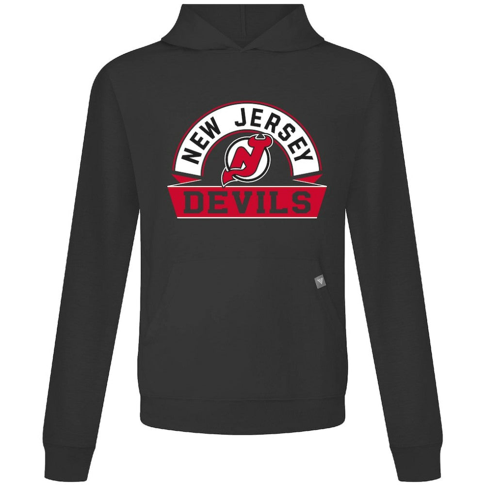New Jersey Devils Levelwear Relay Banner Arch Pullover Hoodie - Black - NHL