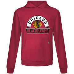 Chicago Blackhawks Levelwear Relay Banner Arch Pullover Hoodie - Red - NHL