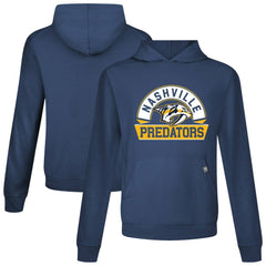 Nashville Predators Levelwear Relay Banner Arch Pullover Hoodie - Navy - NHL