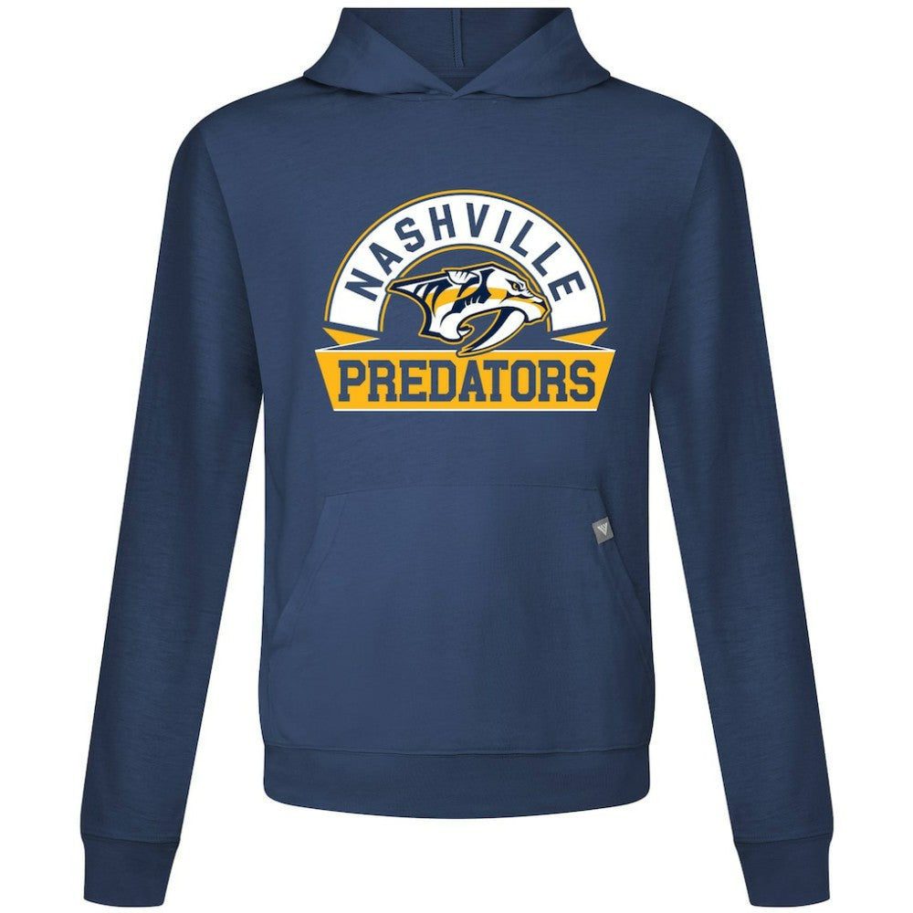 Nashville Predators Levelwear Relay Banner Arch Pullover Hoodie - Navy - NHL