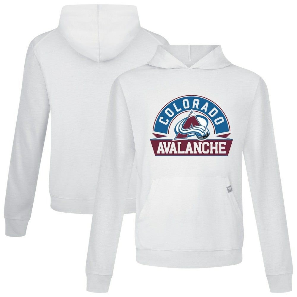 Colorado Avalanche Levelwear Relay Banner Arch Pullover Hoodie - White - NHL