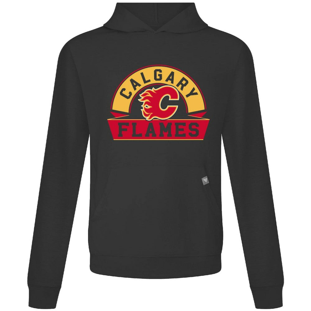 Calgary Flames Levelwear Relay Banner Arch Pullover Hoodie - Black - NHL