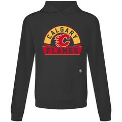 Calgary Flames Levelwear Relay Banner Arch Pullover Hoodie - Black - NHL