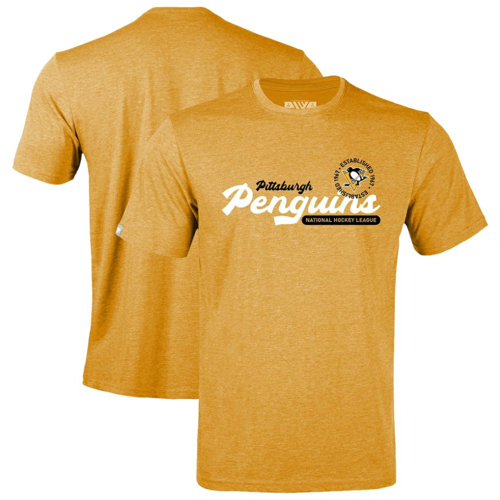 Pittsburgh Penguins Levelwear Youth Little Richmond Monument T-Shirt - Gold - NHL