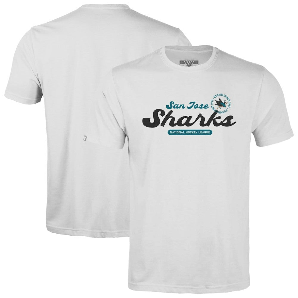 San Jose Sharks Levelwear Youth Little Richmond Monument T-Shirt - White - NHL
