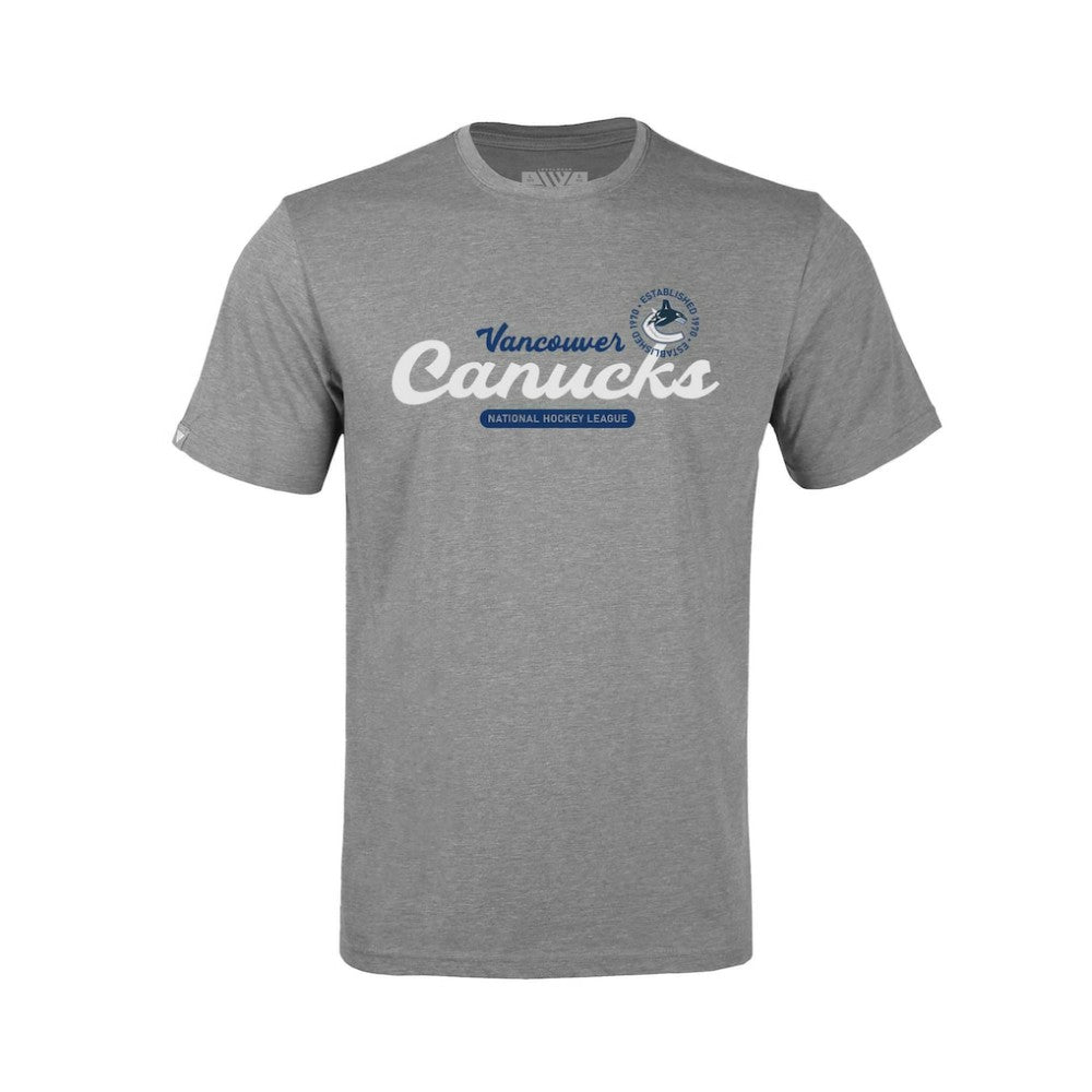 Vancouver Canucks Levelwear Youth Little Richmond Monument T-Shirt - Gray - NHL