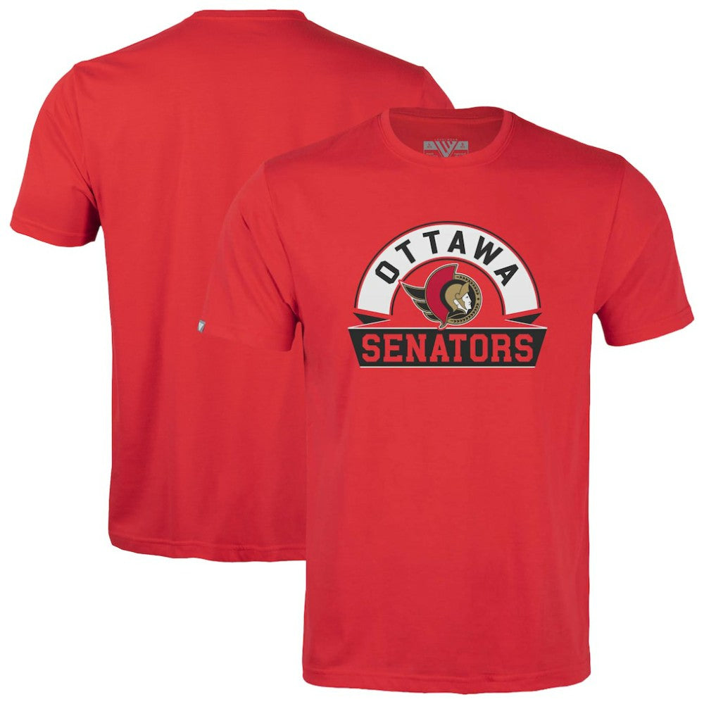 Ottawa Senators Levelwear Youth Little Richmond Banner Arch T-Shirt - Red - NHL
