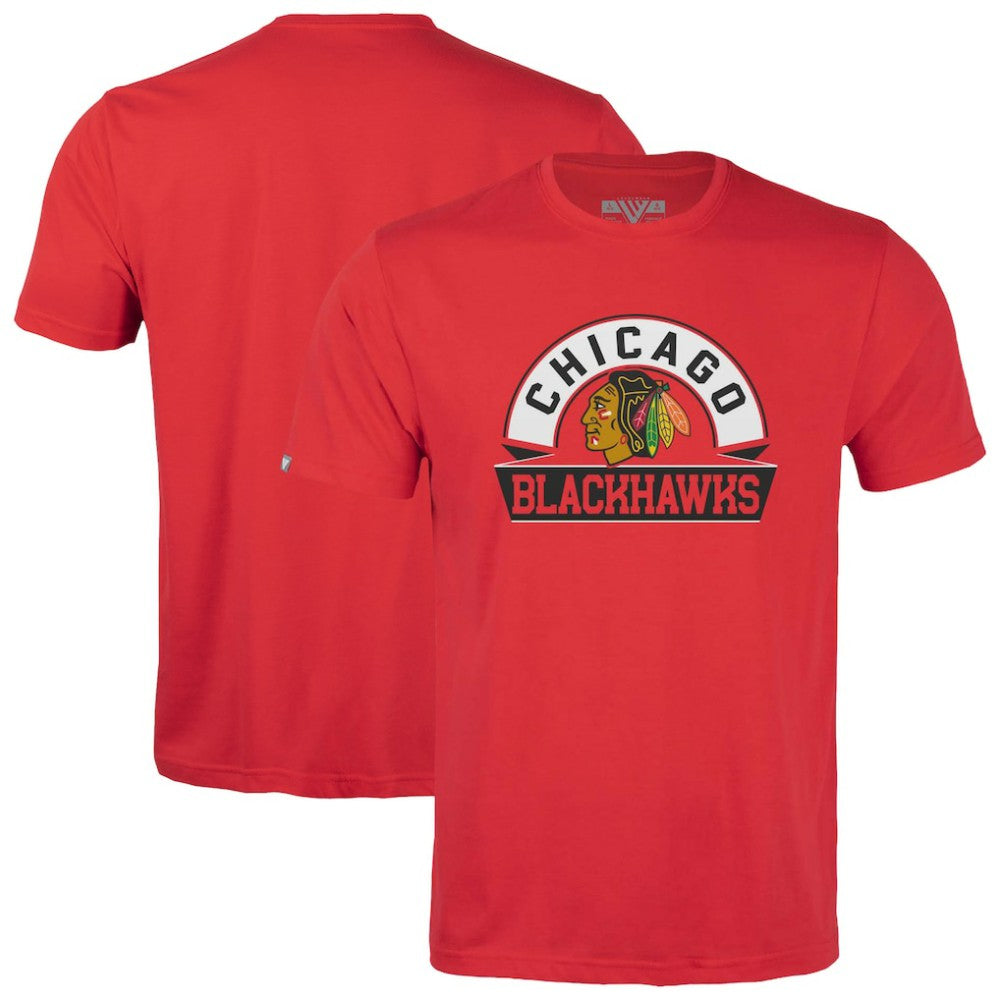 Chicago Blackhawks Levelwear Youth Little Richmond Banner Arch T-Shirt - Red - NHL