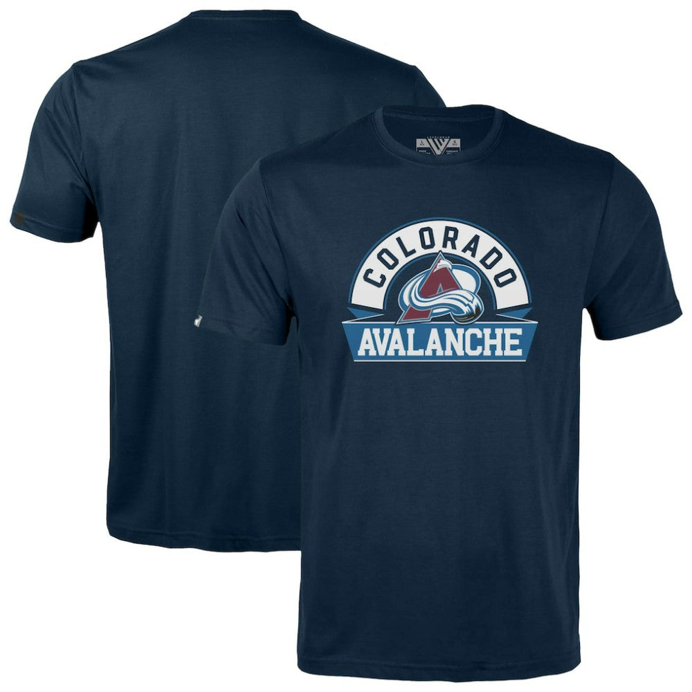 Colorado Avalanche Levelwear Youth Little Richmond Banner Arch T-Shirt - Navy - NHL