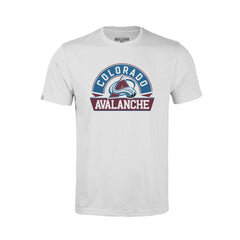 Colorado Avalanche Levelwear Youth Little Richmond Banner Arch T-Shirt - White - NHL