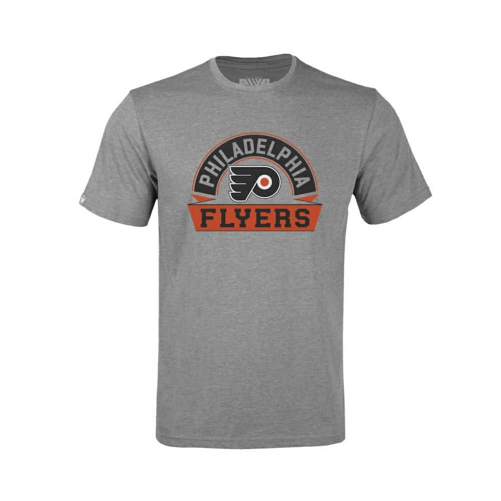 Philadelphia Flyers Levelwear Youth Little Richmond Banner Arch T-Shirt - Gray - NHL