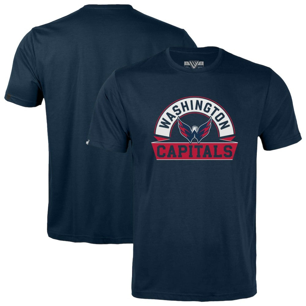 Washington Capitals Levelwear Youth Little Richmond Banner Arch T-Shirt - Navy - NHL