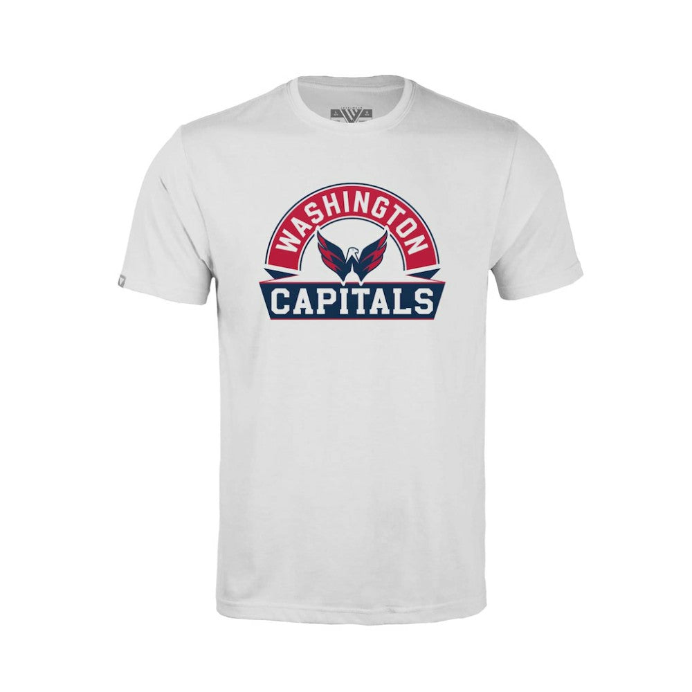 Washington Capitals Levelwear Youth Little Richmond Banner Arch T-Shirt - White - NHL
