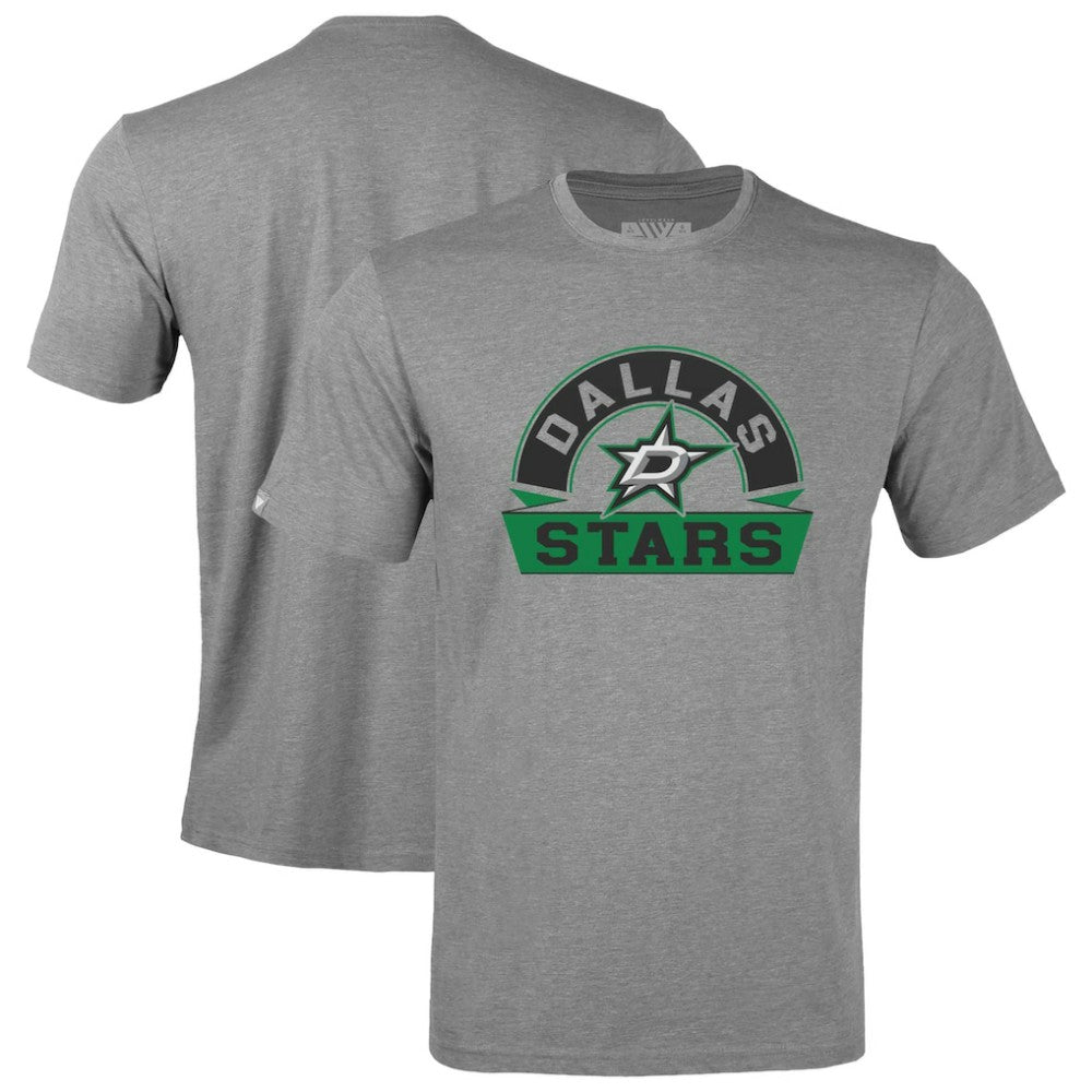 Dallas Stars Levelwear Youth Little Richmond Banner Arch T-Shirt - Gray - NHL