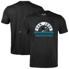 San Jose Sharks Levelwear Youth Little Richmond Banner Arch T-Shirt - Black - NHL
