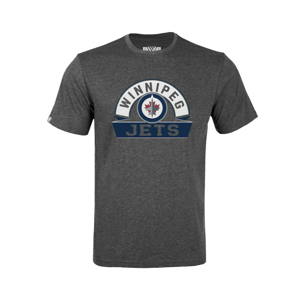 Winnipeg Jets Levelwear Youth Little Richmond Banner Arch T-Shirt - Gray - NHL