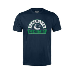 Vancouver Canucks Levelwear Youth Little Richmond Banner Arch T-Shirt - Navy - NHL