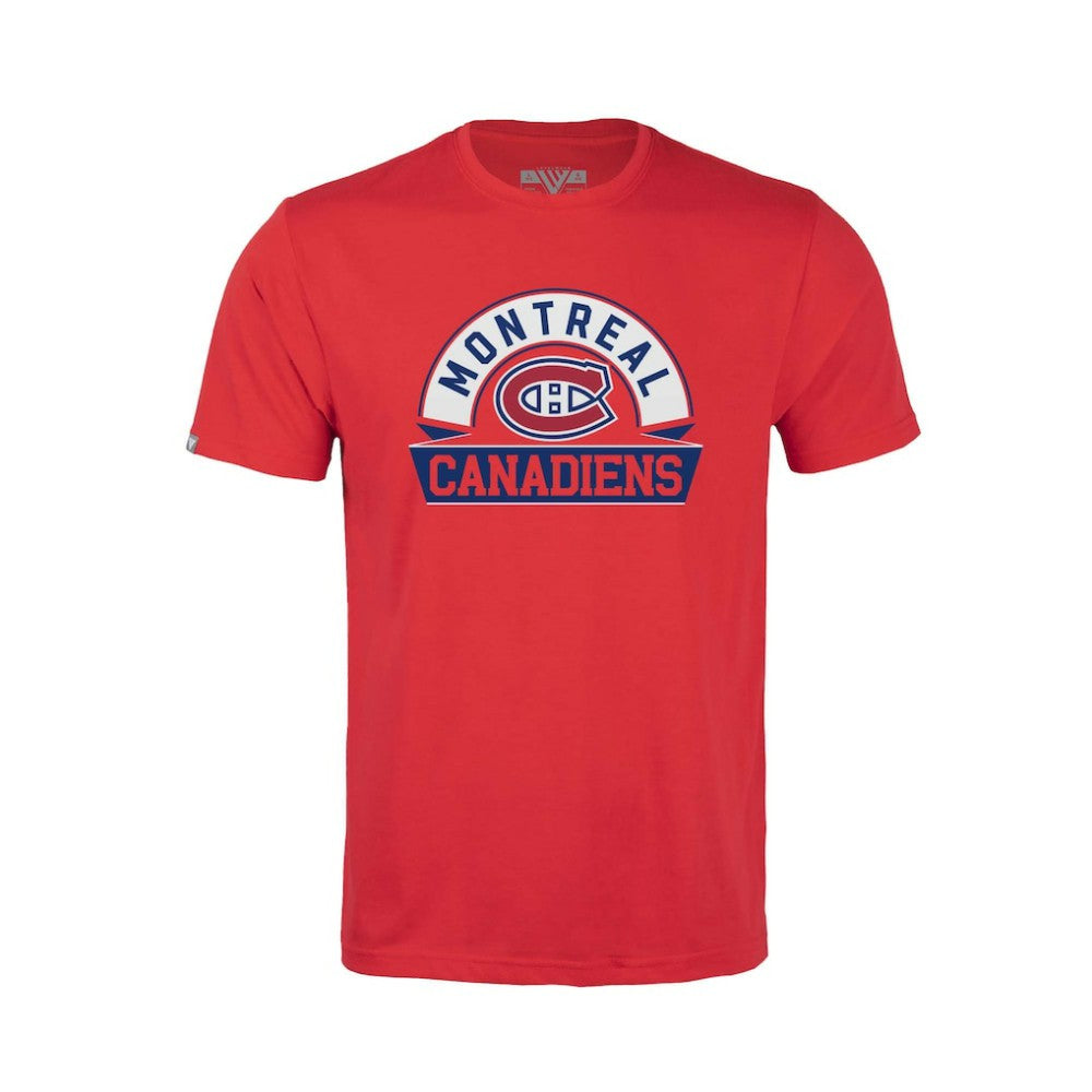 Montreal Canadiens Levelwear Youth Little Richmond Banner Arch T-Shirt - Red - NHL