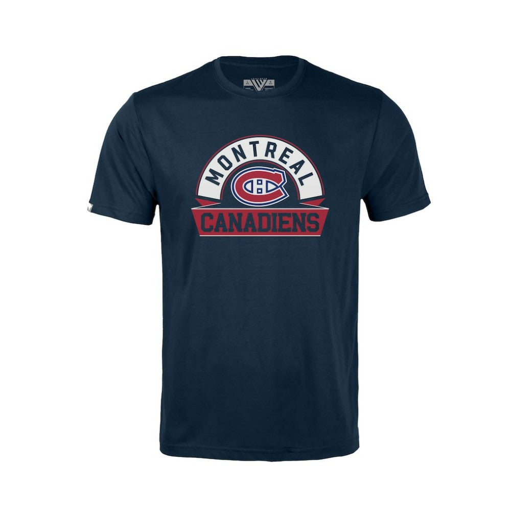 Montreal Canadiens Levelwear Youth Little Richmond Banner Arch T-Shirt - Navy - NHL