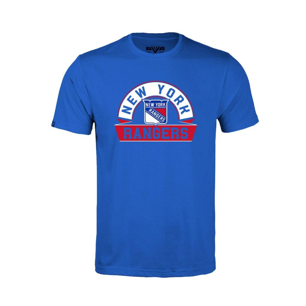 New York Rangers Levelwear Youth Little Richmond Banner Arch T-Shirt - Royal - NHL