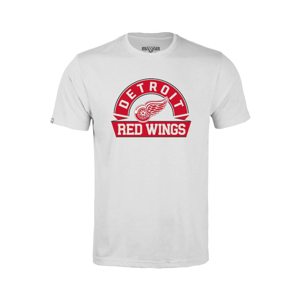 Detroit Red Wings Levelwear Youth Little Richmond Banner Arch T-Shirt - White - NHL