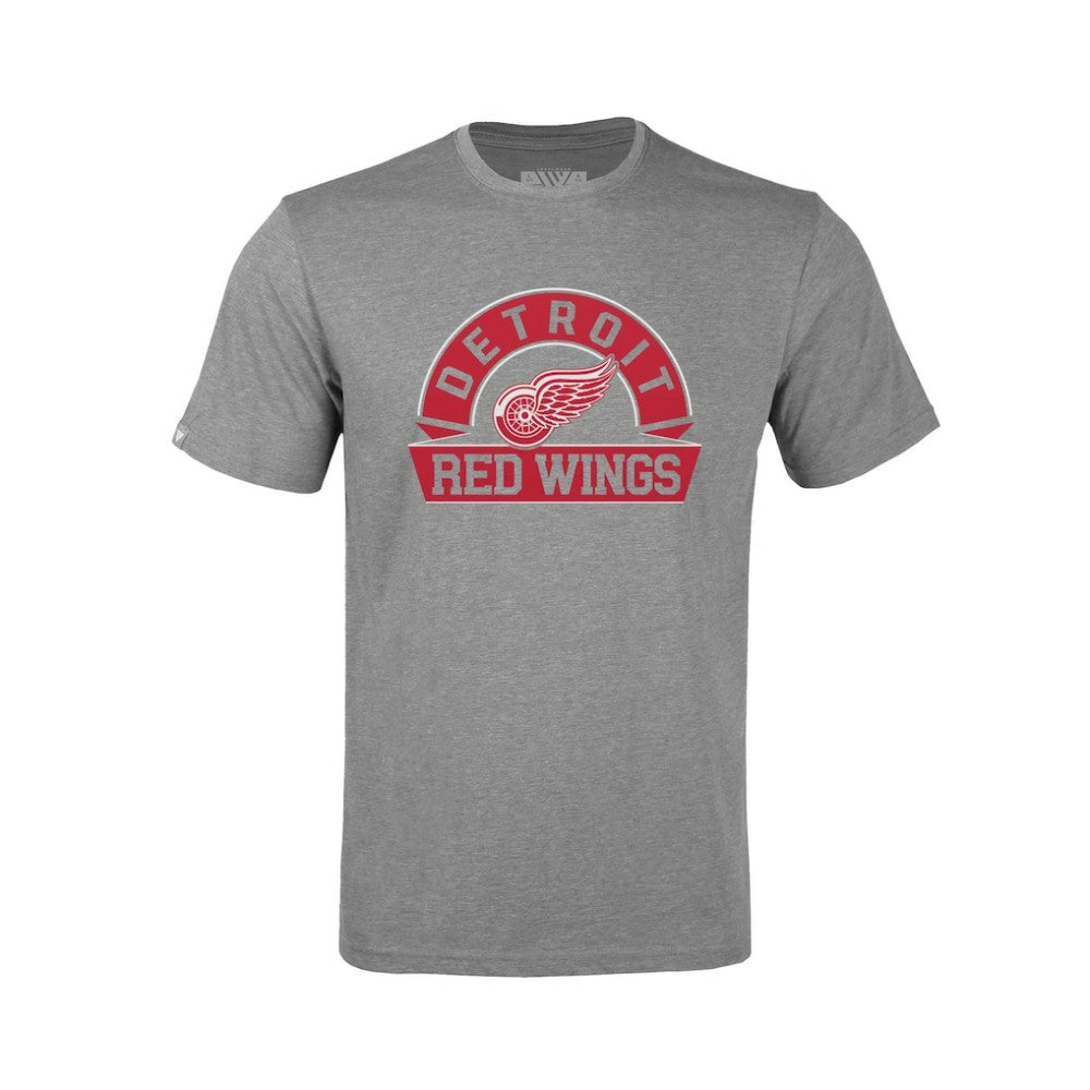 Detroit Red Wings Levelwear Youth Little Richmond Banner Arch T-Shirt - Gray - NHL
