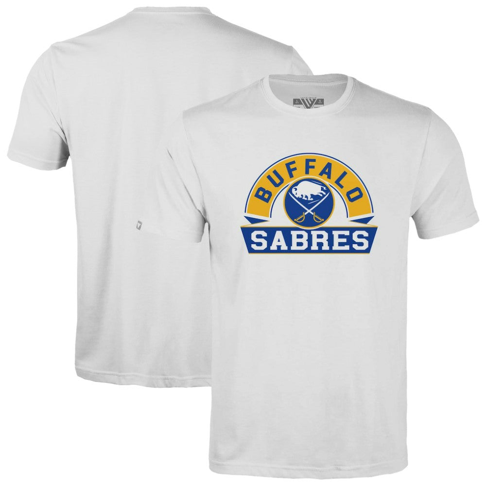 Buffalo Sabres Levelwear Youth Little Richmond Banner Arch T-Shirt - White - NHL