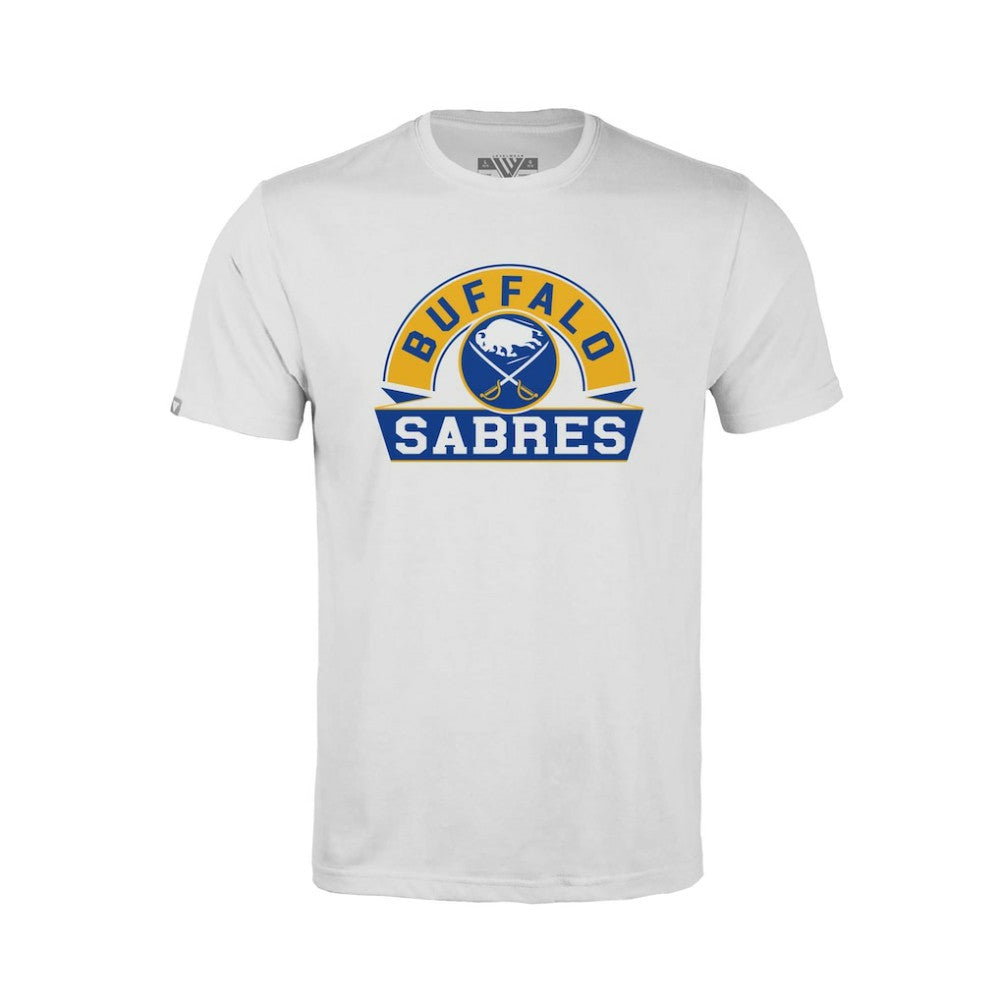 Buffalo Sabres Levelwear Youth Little Richmond Banner Arch T-Shirt - White - NHL