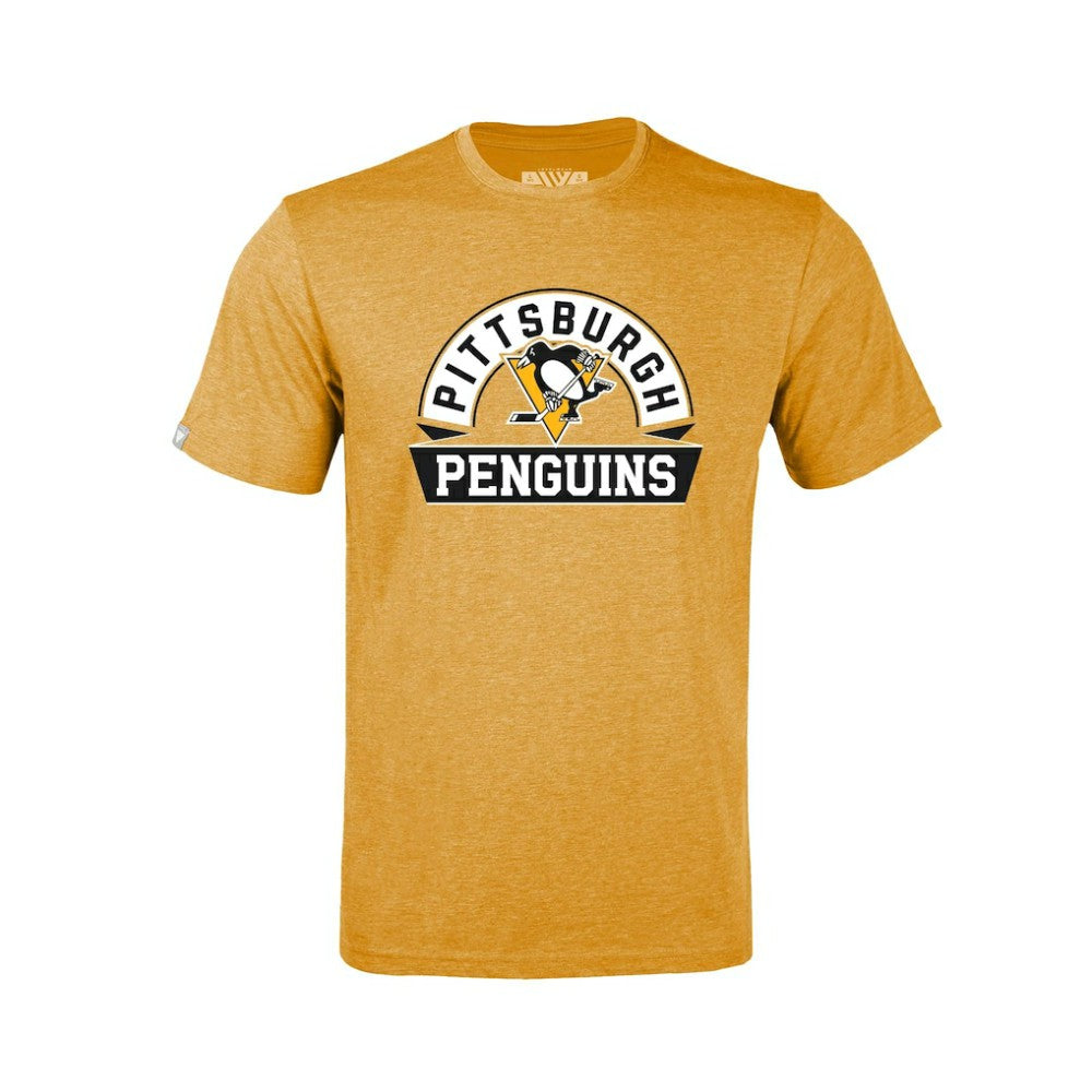 Pittsburgh Penguins Levelwear Youth Little Richmond Banner Arch T-Shirt - Gold - NHL