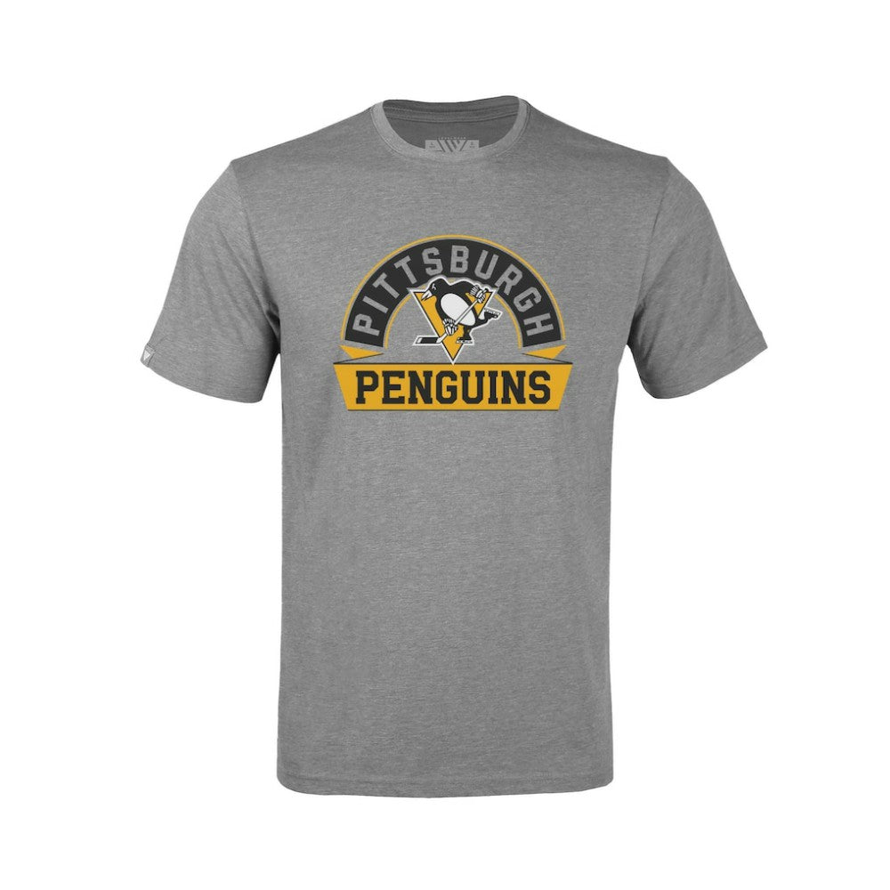 Pittsburgh Penguins Levelwear Youth Little Richmond Banner Arch T-Shirt - Gray - NHL