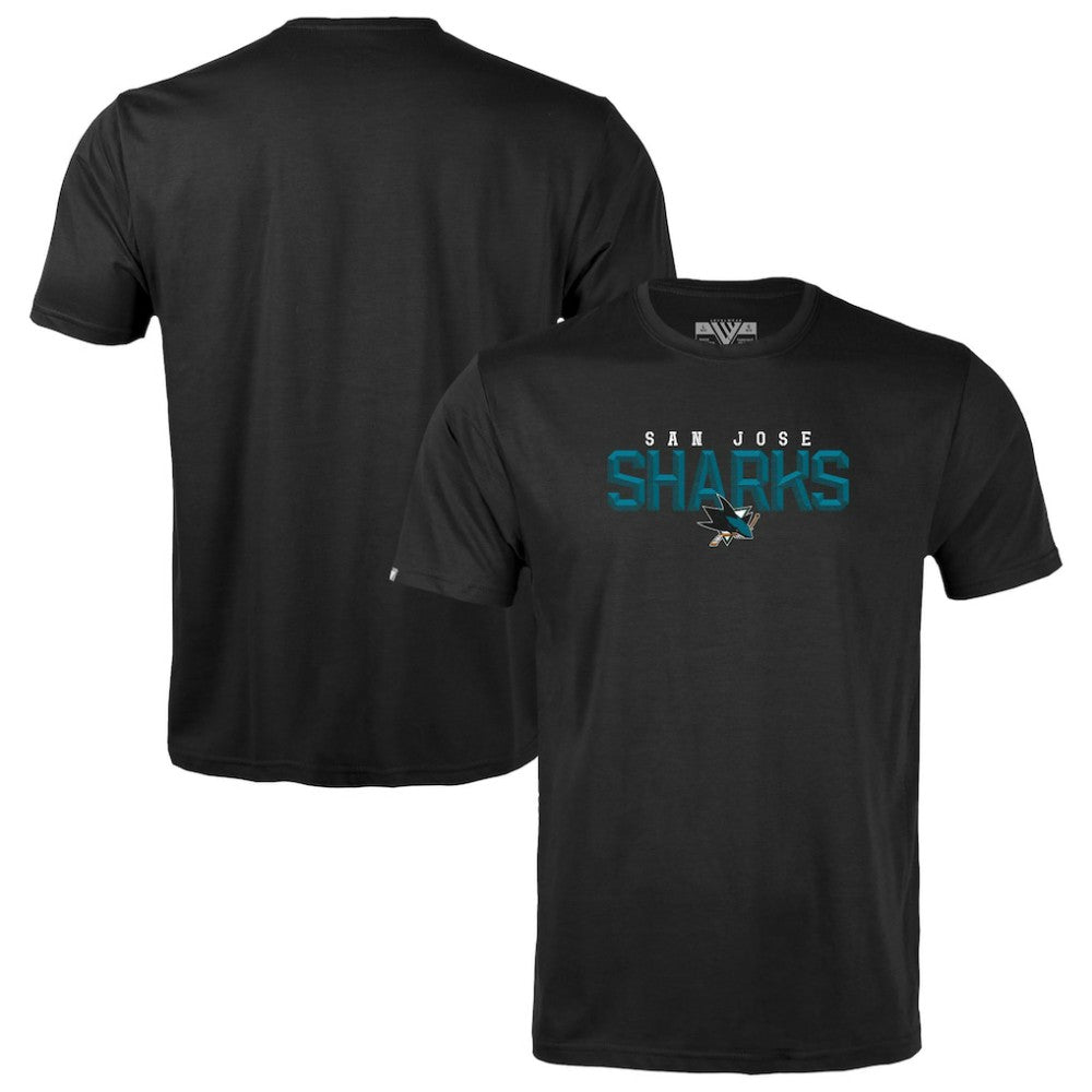San Jose Sharks Levelwear Youth Little Richmond Carve T-Shirt - Black - NHL