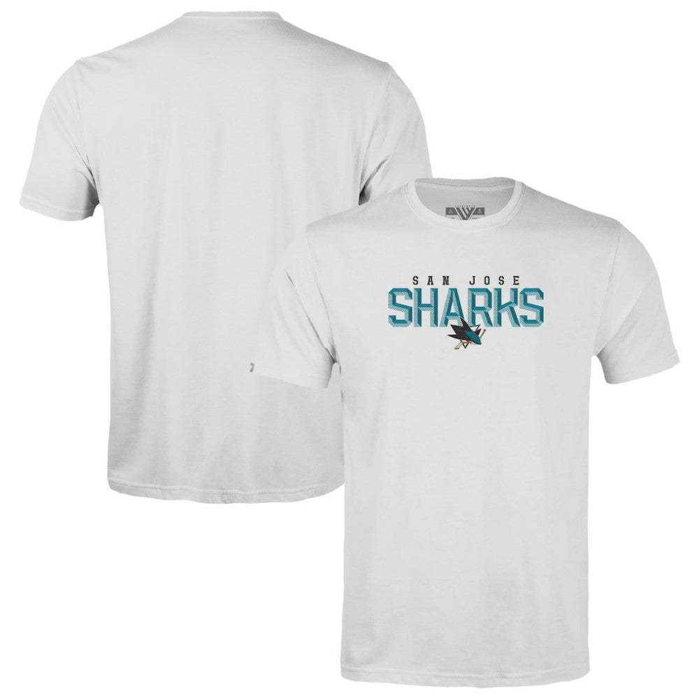 San Jose Sharks Levelwear Youth Little Richmond Carve T-Shirt - White - NHL
