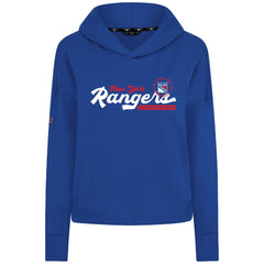 New York Rangers Levelwear Women's Sweet Monument Tri-Blend Cropped Pullover Hoodie - Royal - NHL