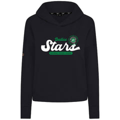 Dallas Stars Levelwear Women's Sweet Monument Tri-Blend Cropped Pullover Hoodie - Black - NHL