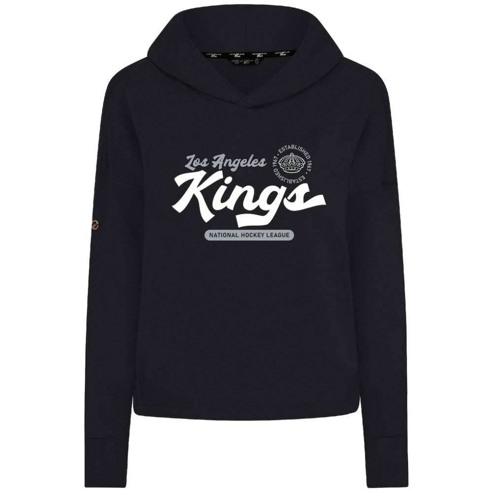 Los Angeles Kings Levelwear Women's Sweet Monument Tri-Blend Cropped Pullover Hoodie - Black - NHL