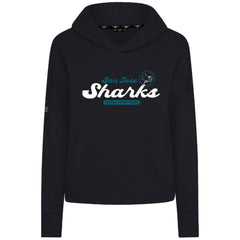 San Jose Sharks Levelwear Women's Sweet Monument Tri-Blend Cropped Pullover Hoodie - Black - NHL