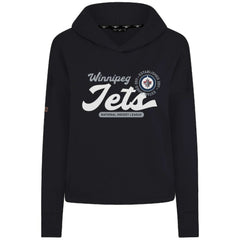 Winnipeg Jets Levelwear Women's Sweet Monument Tri-Blend Cropped Pullover Hoodie - Black - NHL