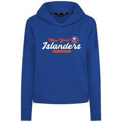 New York Islanders Levelwear Women's Sweet Monument Tri-Blend Cropped Pullover Hoodie - Royal - NHL