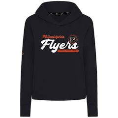 Philadelphia Flyers Levelwear Women's Sweet Monument Tri-Blend Cropped Pullover Hoodie - Black - NHL