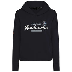Colorado Avalanche Levelwear Women's Sweet Monument Tri-Blend Cropped Pullover Hoodie - Black - NHL
